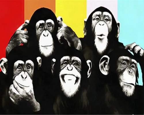 Chimpanzeer – Præmie Mal Efter Tal Kit - Denmark