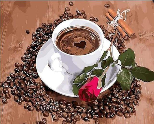 Coffee og Rose – Præmie Mal Efter Tal Kit - Denmark