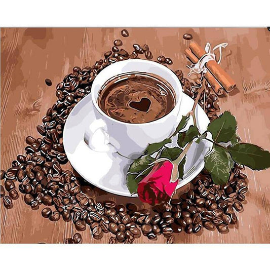 Coffee Rose – Præmie Mal Efter Tal Kit - Denmark