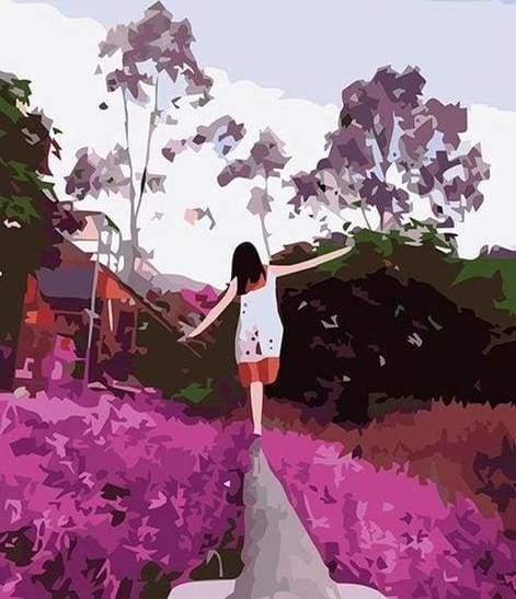 Color Lavender – Præmie Mal Efter Tal Kit - Denmark