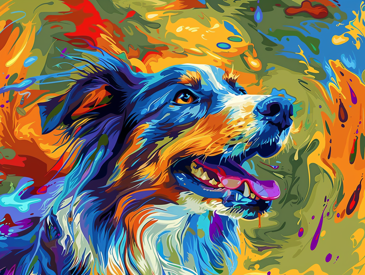 Color Splash Pup – Præmie Mal Efter Tal Kit - Denmark