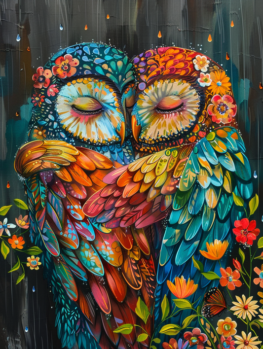 Colorful Love Nest – Farverig Mal på Tal Kit - Denmark