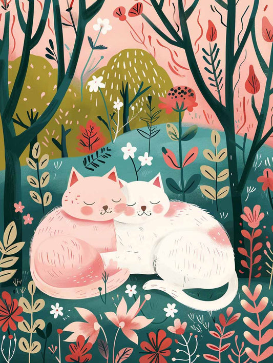 Cozy Forest Cats – Hjertevarm Mal på Tal Kit - Denmark