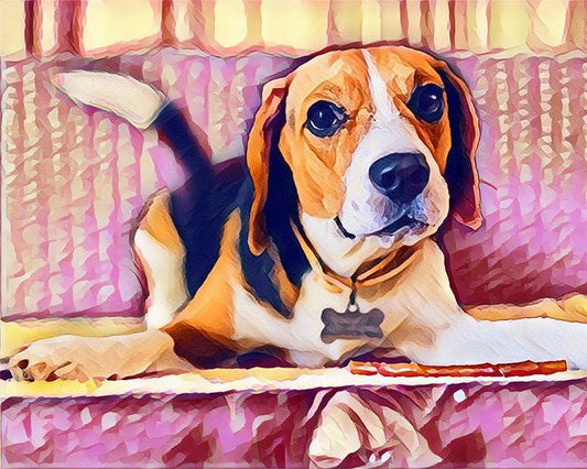 Cute Beagle – Præmie Mal Efter Tal Kit - Denmark