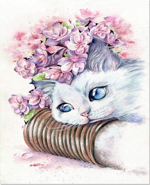 Cute Kitty – Præmie Mal Efter Tal Kit - Denmark