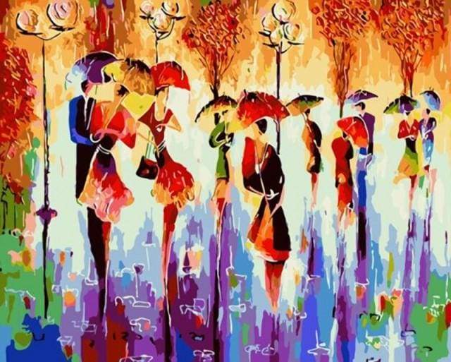 Dancers In The Rain – Præmie Mal Efter Tal Kit - Denmark