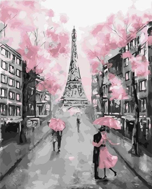Eiffel Tårn og Pink Touch – Præmie Mal Efter Tal Kit - Denmark