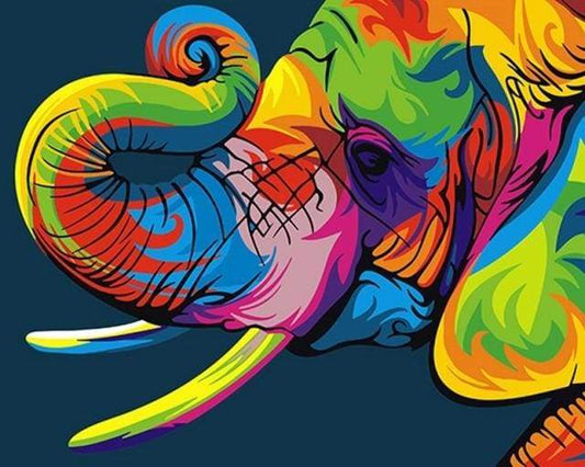 Elephant Pop Colors – Præmie Mal Efter Tal Kit - Denmark