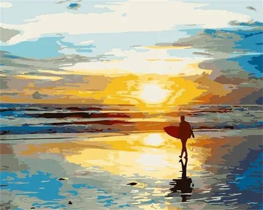 Evening Walk In Sea – Præmie Mal Efter Tal Kit - Denmark