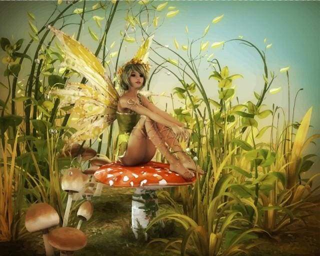 Fairy Mushrooms – Præmie Mal Efter Tal Kit - Denmark
