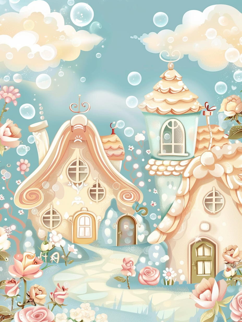 Fairy Tale Cottage – Præmie Mal Efter Tal Kit - Denmark