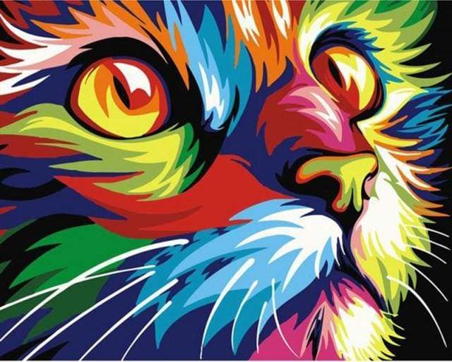 Feline Pop Art – Præmie Mal Efter Tal Kit - Denmark