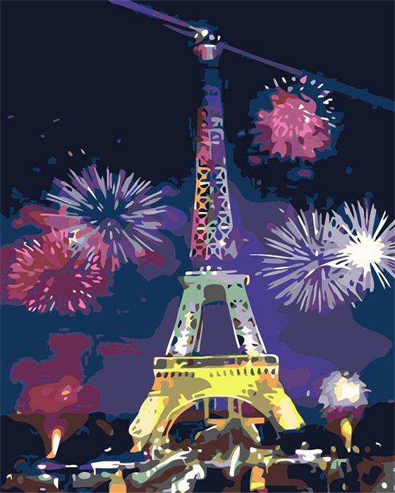 Festival Eiffel Tower – Præmie Mal Efter Tal Kit - Denmark