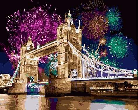Fireworks Near The Bridge – Præmie Mal Efter Tal Kit - Denmark