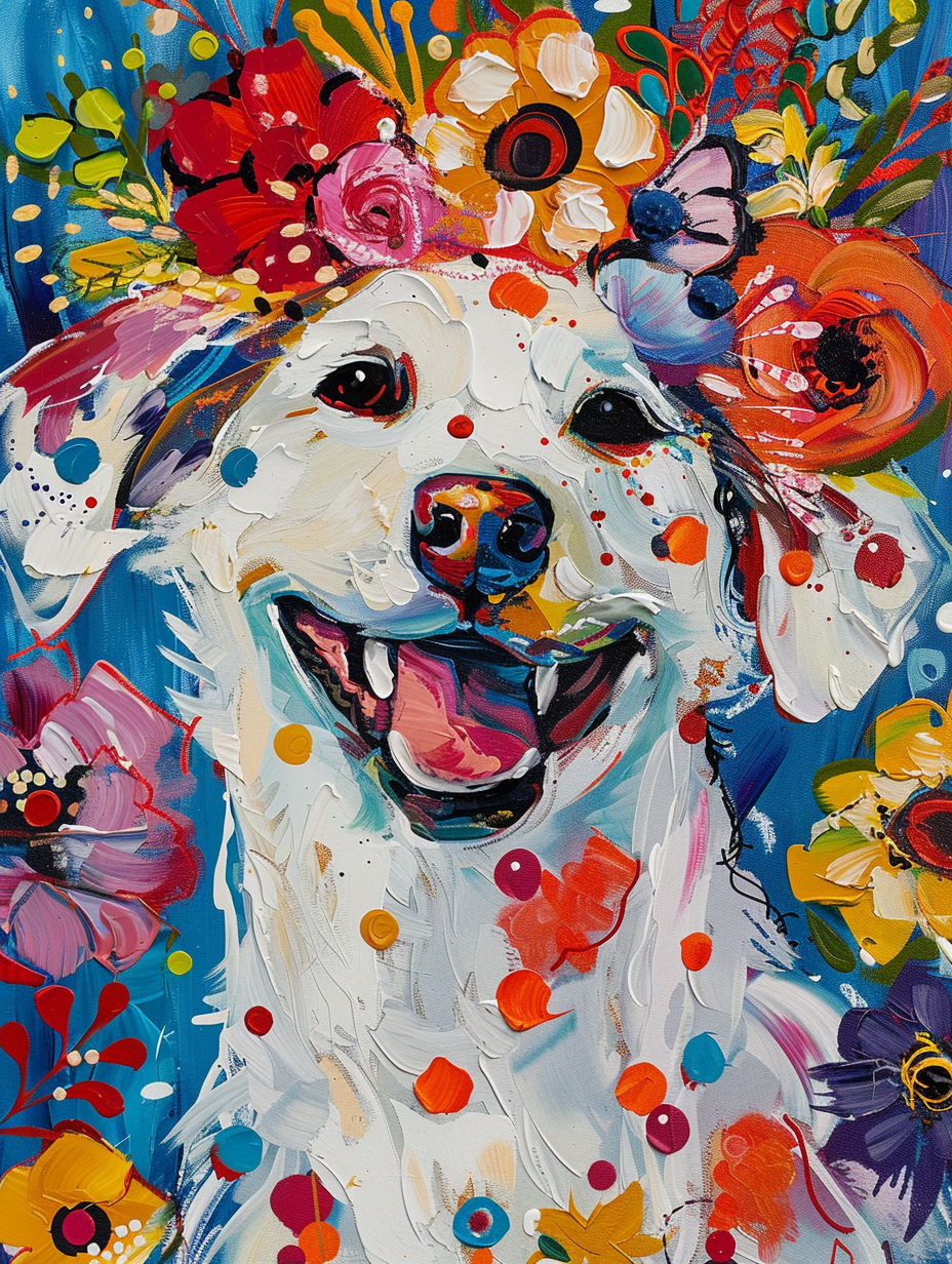 Floral Canine Joy – Præmie Mal Efter Tal Kit - Denmark