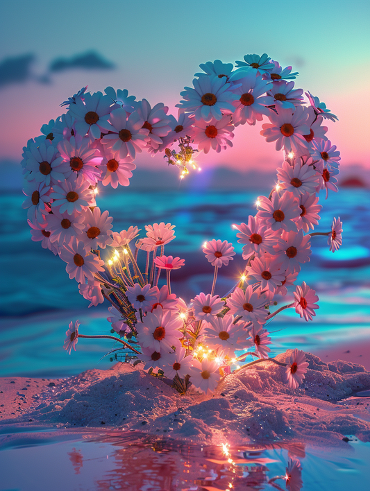 Flowering Love – Præmie Mal Efter Tal Kit - Denmark