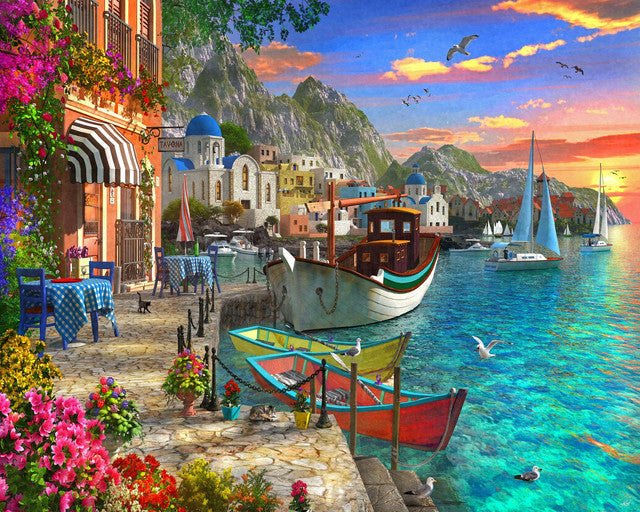 Flowery Harbor – Præmie Mal Efter Tal Kit - Denmark
