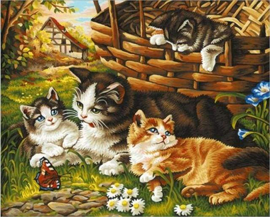 Four Cats – Præmie Mal Efter Tal Kit - Denmark