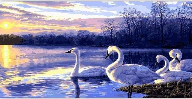 Four Swans – Præmie Mal Efter Tal Kit - Denmark
