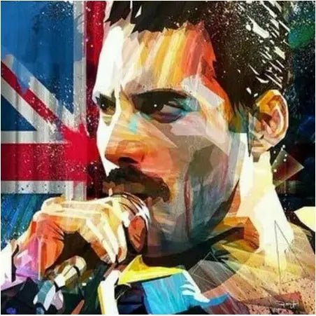 Freddie Mercury – Præmie Mal Efter Tal Kit - Denmark