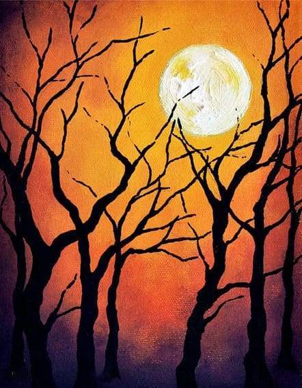 Full Moon fra Skoven – Præmie Mal Efter Tal Kit - Denmark