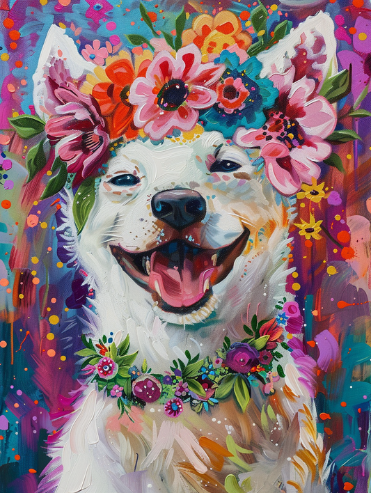 Garden Pup Glow – Præmie Mal Efter Tal Kit - Denmark