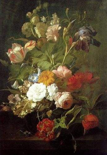 Glas med Blomster – Præmie Mal Efter Tal Kit - Denmark