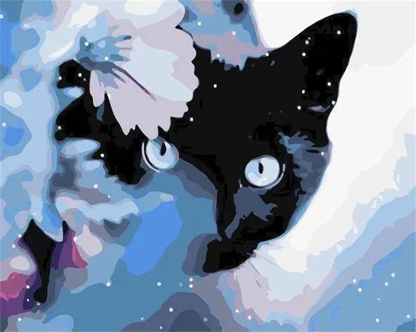 Glow Black Cat – Præmie Mal Efter Tal Kit - Denmark