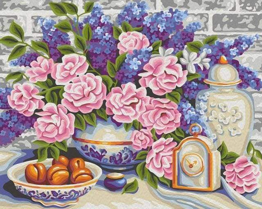 Grandma Flowers – Præmie Mal Efter Tal Kit - Denmark