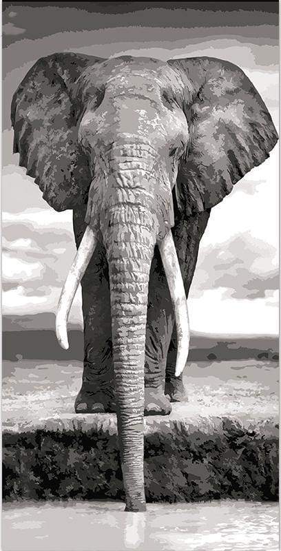 Grey Elephant – Præmie Mal Efter Tal Kit - Denmark