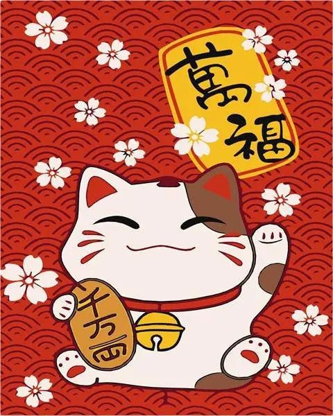 Happy Cat Smile – Præmie Mal Efter Tal Kit - Denmark