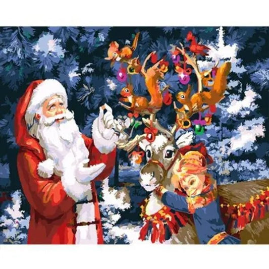 Happy Santa – Præmie Mal Efter Tal Kit - Denmark