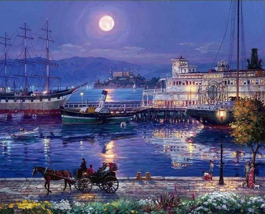 Harbor By Night – Præmie Mal Efter Tal Kit - Denmark