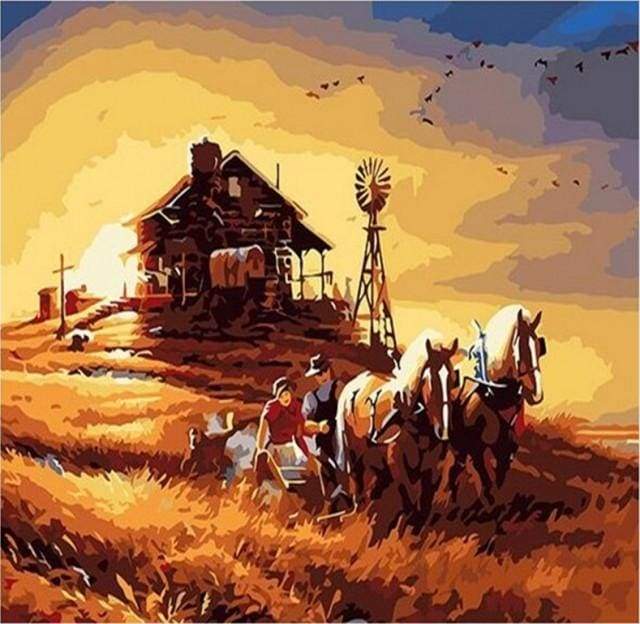 Heste i Mississippi Ranch – Præmie Mal Efter Tal Kit - Denmark