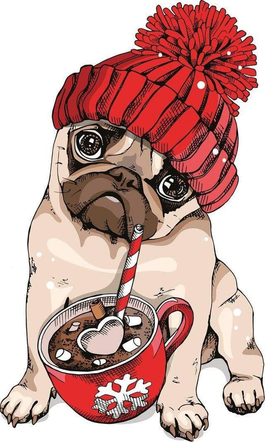 Hund og Kop – Præmie Mal Efter Tal Kit - Denmark
