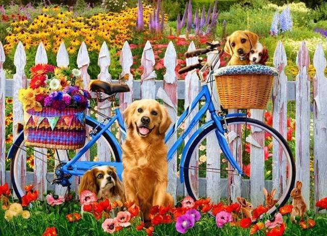Hunde og Cykler – Præmie Mal Efter Tal Kit - Denmark