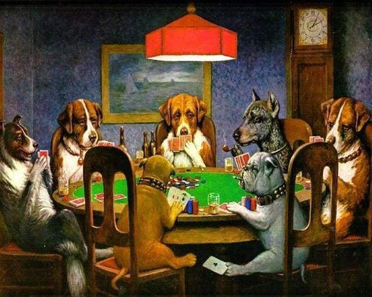 Hunde Spiller Poker – Præmie Mal Efter Tal Kit - Denmark