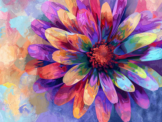 Kaleidoscope Bloom – Præmie Mal Efter Tal Kit - Denmark