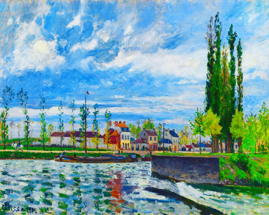 L’ecluse à Pontoise Camille Pissarro – Præmie Mal Efter Tal Kit - Denmark
