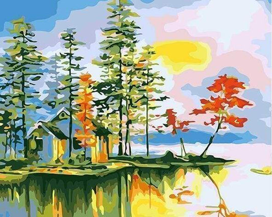 Lake Villa – Præmie Mal Efter Tal Kit - Denmark