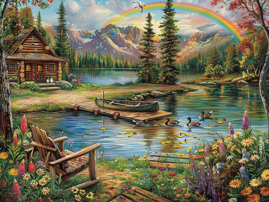 Lakeside Serenity – Præmie Mal Efter Tal Kit - Denmark