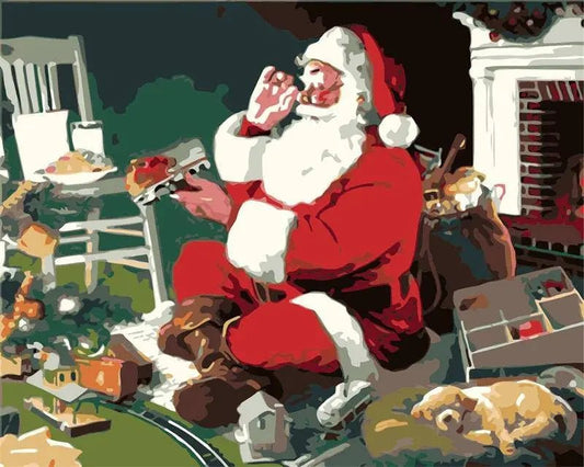 Lets Make Gifts Santa – Præmie Mal Efter Tal Kit - Denmark