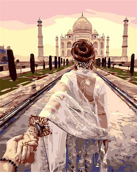 Lets Visit Taj Mahal – Præmie Mal Efter Tal Kit - Denmark