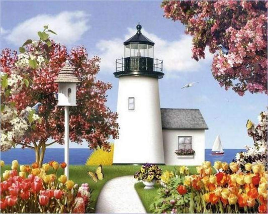 Lighthouse – Præmie Mal Efter Tal Kit - Denmark