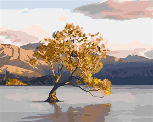 Lonely Tree – Præmie Mal Efter Tal Kit - Denmark