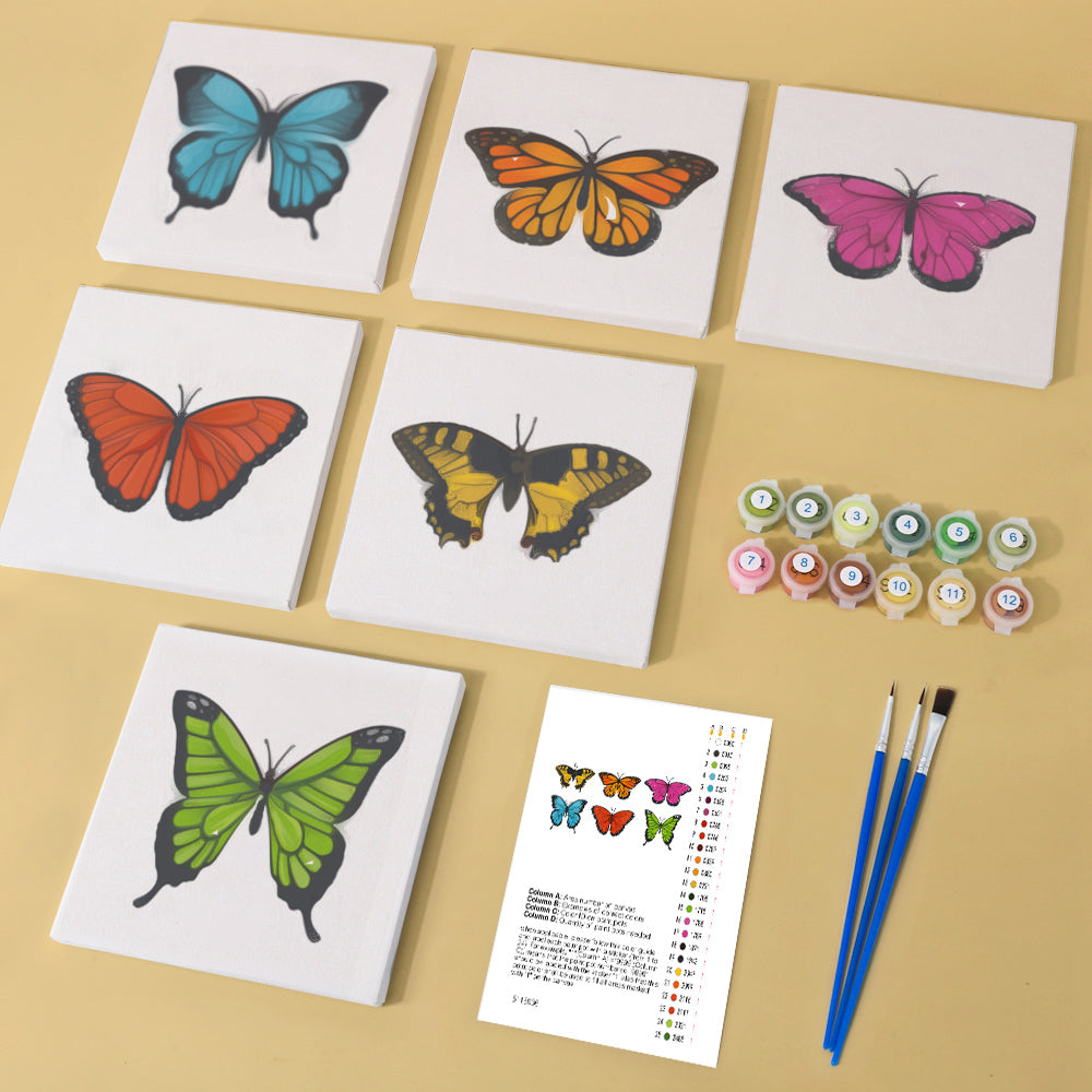 Mini Butterfly – Præmie Mal Efter Tal Kit - Denmark