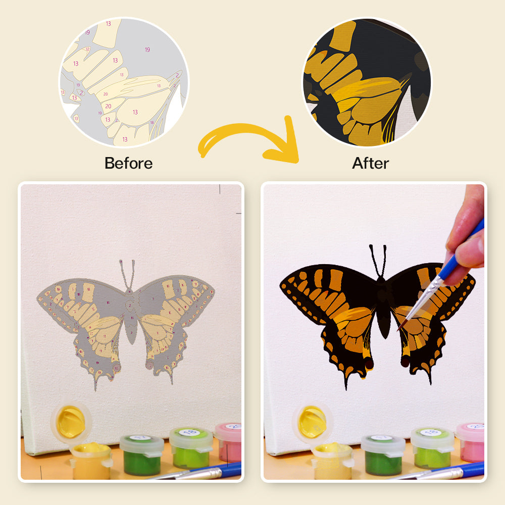 Mini Butterfly – Præmie Mal Efter Tal Kit - Denmark