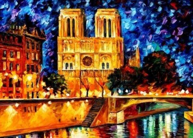 Notre Dame om Natten – Præmie Mal Efter Tal Kit - Denmark