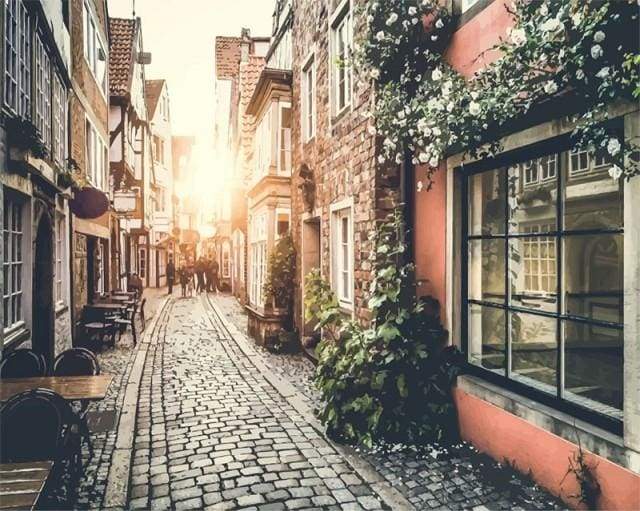 Old Town Sunset – Præmie Mal Efter Tal Kit - Denmark