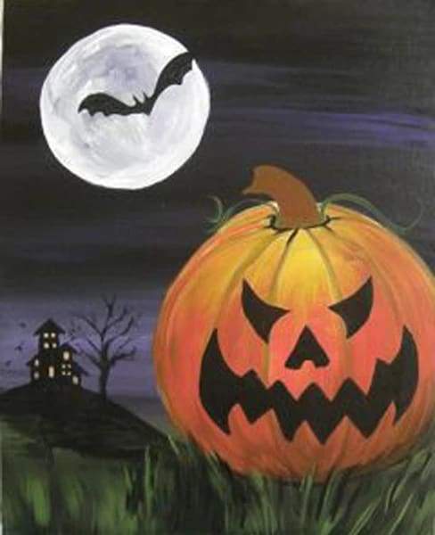 Ond Halloween Græskar – Præmie Mal Efter Tal Kit - Denmark